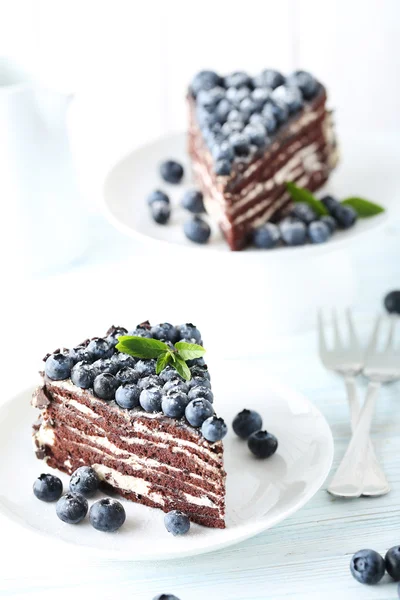 Kusy o dort s borůvkami — Stock fotografie