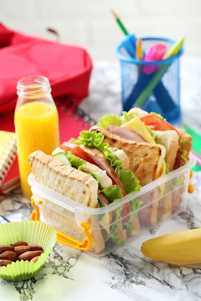 Tasty and fresh sandwiches — Stock Photo, Image