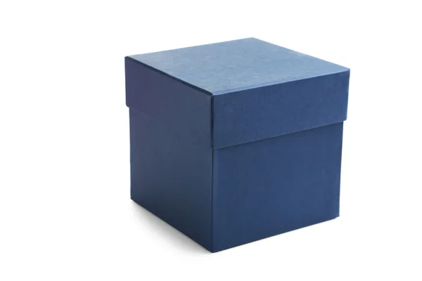 白地に青いボックス — ストック写真