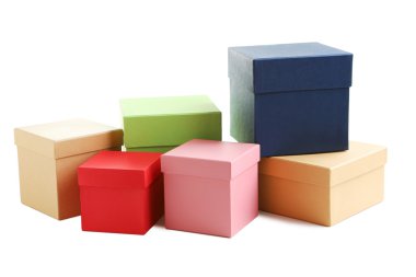 Bir beyaz kutulara yığınları