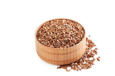 Flax seeds isolated  clipart