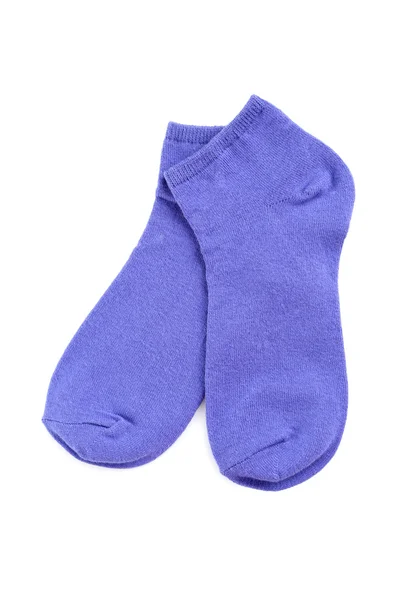 Blue socks isolated — Stock Photo, Image