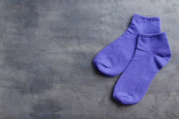 Blue socks on  table — Stock Photo, Image