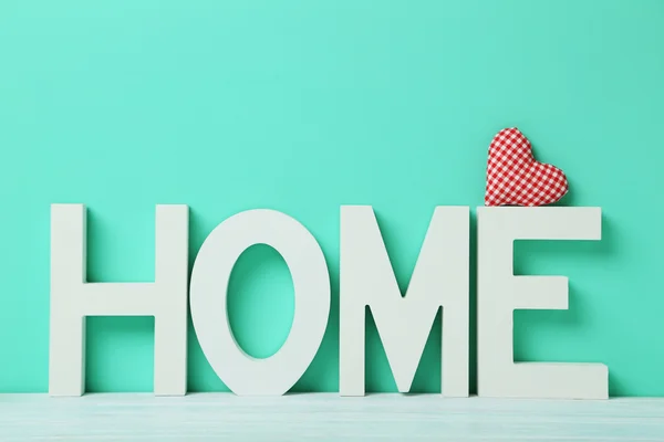 Slovo domov dekorativní písmen — Stock fotografie