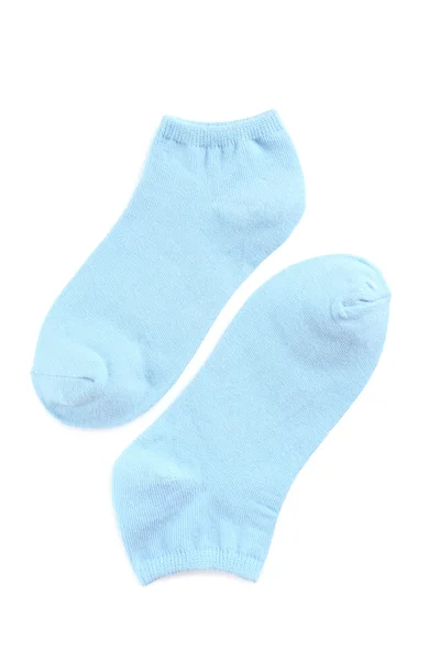 Blue socks isolated — Stock Photo, Image