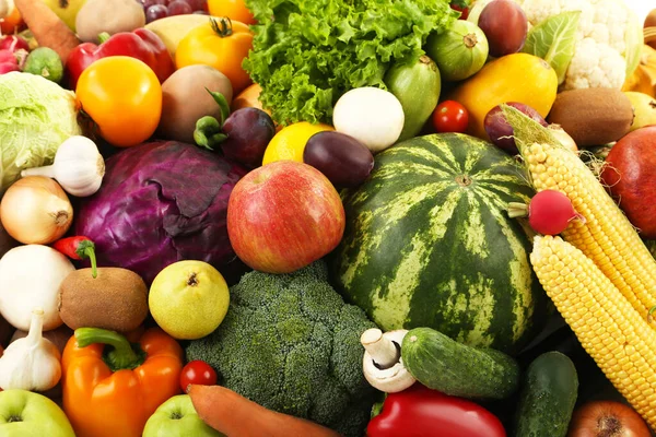 Fondo Frutas Verduras Maduras — Foto de Stock