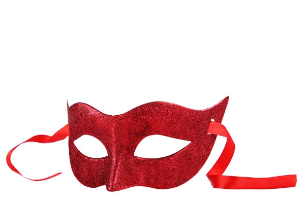 Carnival Mask Ribbon Isolated White Background — Stock Photo, Image