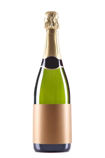 Bottle Champagne Isolated White Background — Stock Photo, Image