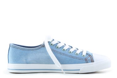 Mavi spor ayakkabı beyaz arkaplanda izole edildi