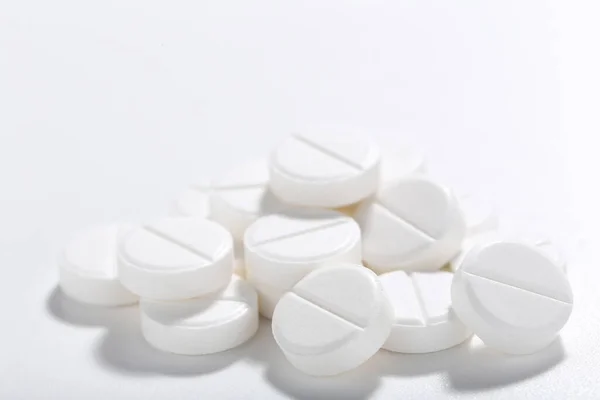 Medicijn Pillen Witte Achtergrond — Stockfoto