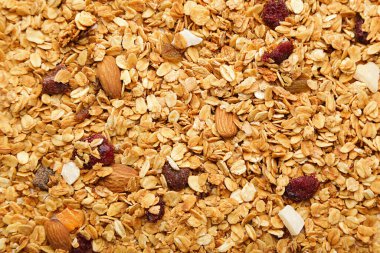 Bademli lezzetli tahıl gevreğinin arka planı