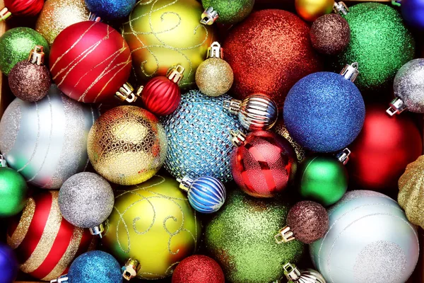 Fond Boules Noël Colorées — Photo