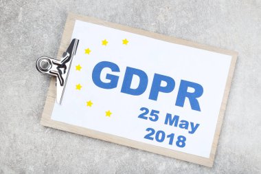 Genel Data Koruma Yönetmeliği, GDPR. Kağıt ile pano