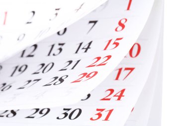 Kağıt takvim sayfasının arkaplanı