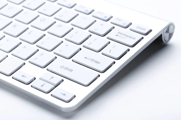 Teclado Computador Sobre Fundo Branco — Fotografia de Stock