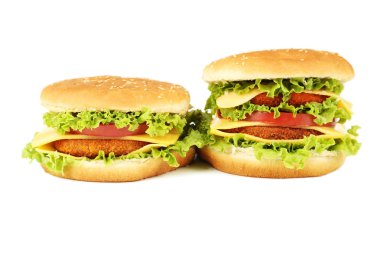 Büyük hamburger izole