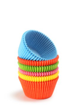Boş renkli cupcake durumlarda