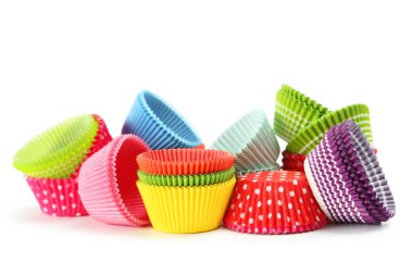 Boş renkli cupcake durumlarda