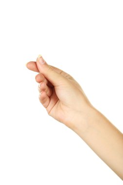 Beyaz üzerine el işareti