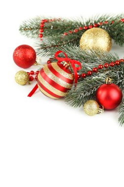 topları ile Noel ağacı dalı