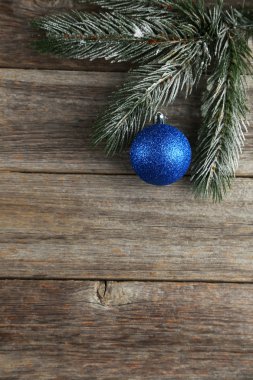Topu ile Noel ağacı dalı