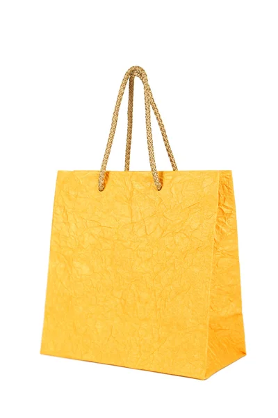 Yellow gift bag — Stock Photo, Image