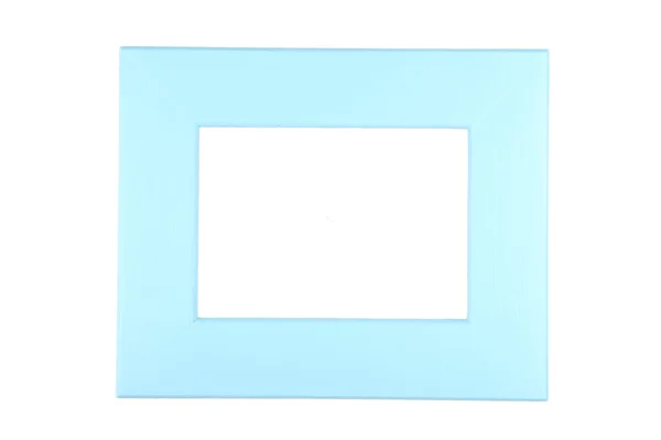 Blauwe houten frame — Stockfoto