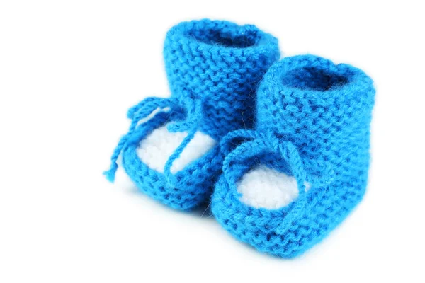 Handmade baby booties — Stock Photo, Image