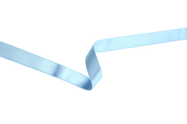 Blue ribbon on white background — Stock Photo, Image