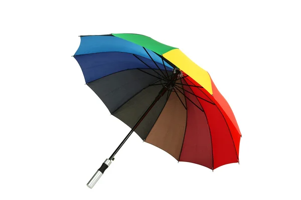 Colorful umbrella isolated on white — Stock Photo, Image