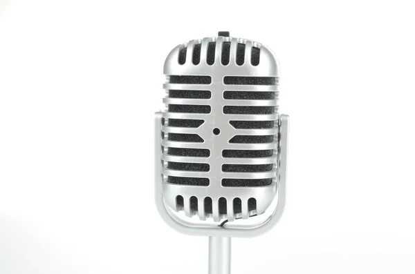 Gümüş Antika mikrofon — Stok fotoğraf