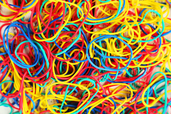 Colorful rubber bands