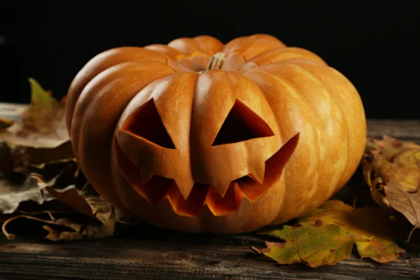 Halloween pumpa på nära håll — Stockfoto