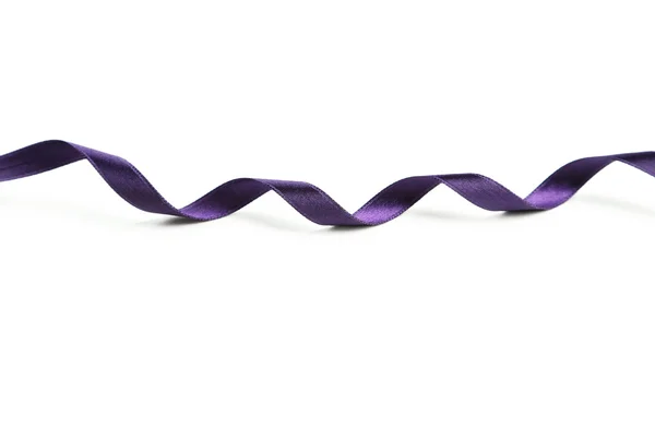 Purple ribbon on white background — Stock Photo, Image