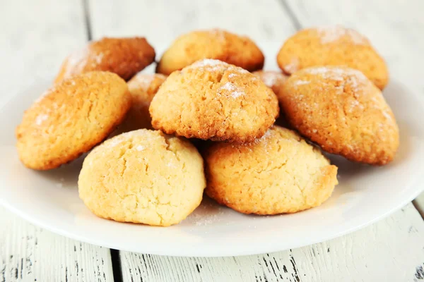 Coconut cookies on plate — Stock Photo, Image