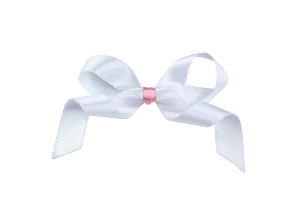 White bow isolated on white — Stock Photo, Image