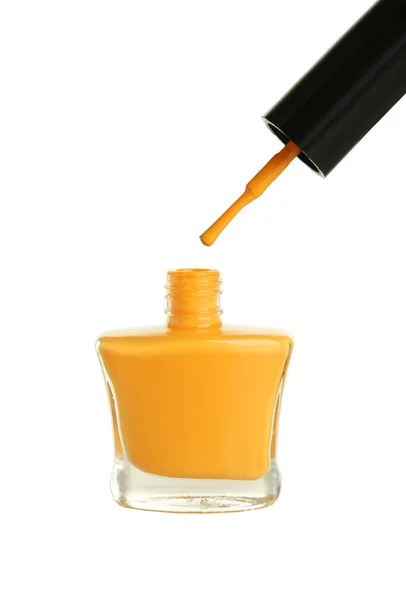 黄色指甲油瓶 — 图库照片