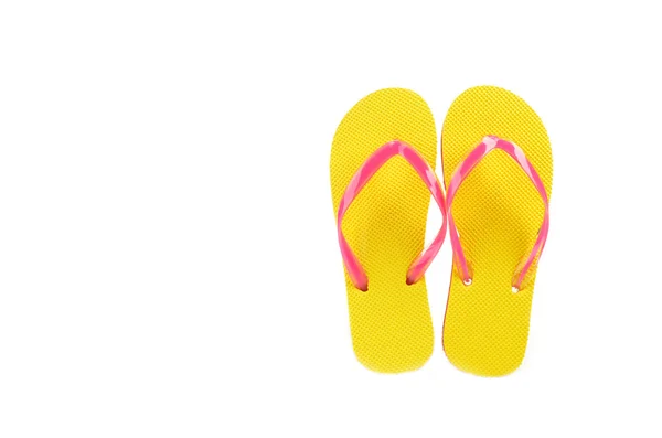 Gelbe Flip Flops — Stockfoto