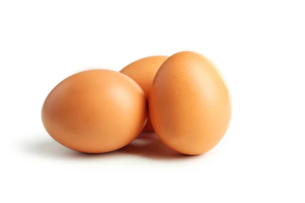 Three chicken eggs — Stock Photo, Image