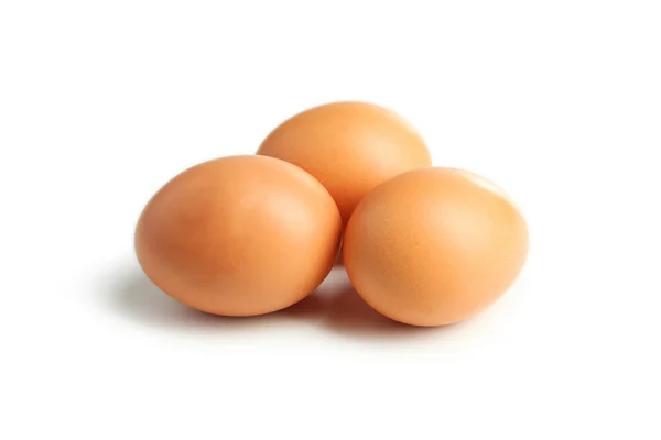 Three chicken eggs — Stock Photo, Image