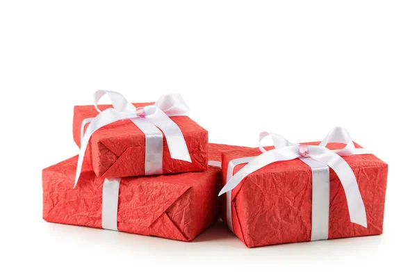 Cajas rojas de regalo — Foto de Stock