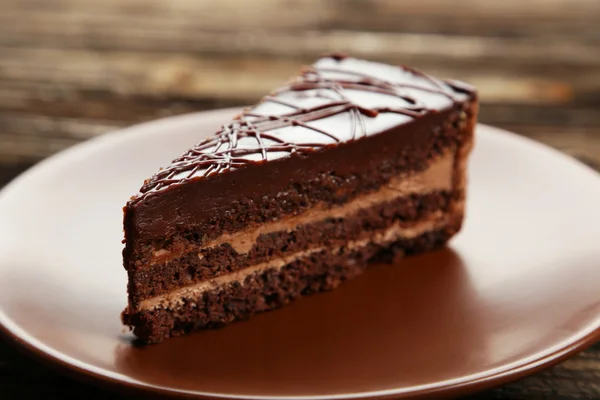 黑巧克力蛋糕 — 图库照片