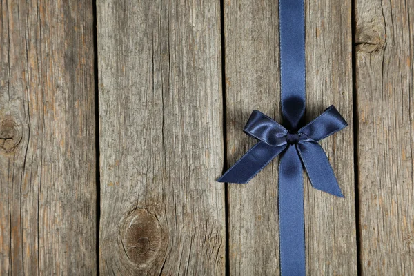 Blue ribbon with bow — Stock Photo, Image