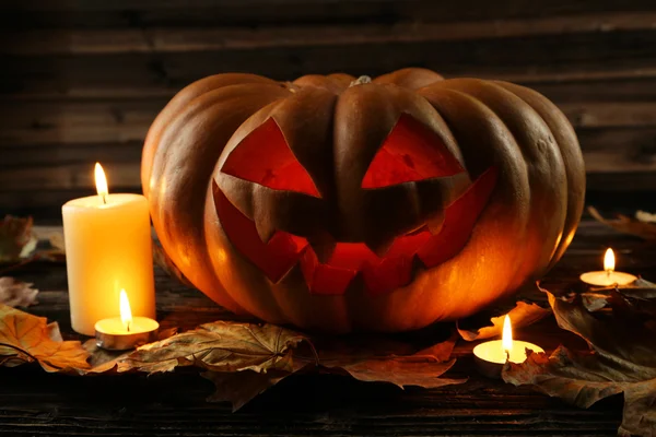 Halloween skrämmande pumpa — Stockfoto