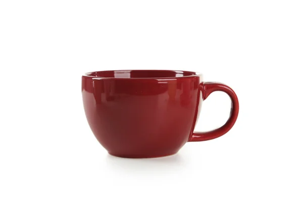 Tazza rossa isolata — Foto Stock