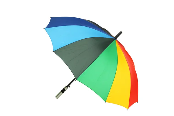 Colorful umbrella isolated on white — Stock Photo, Image