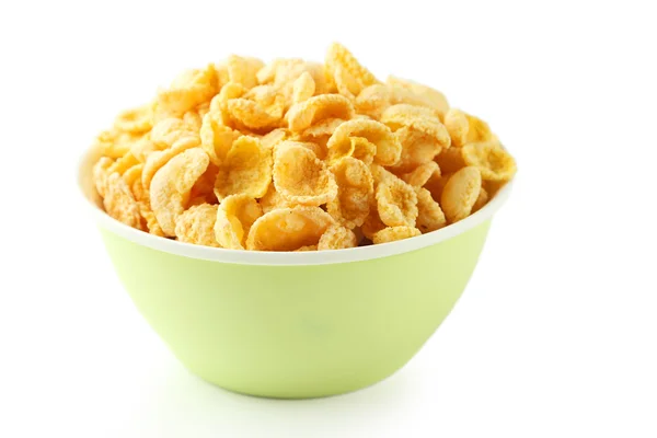 Schüssel Cornflakes isoliert — Stockfoto