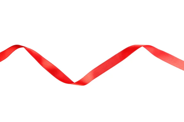 Rotes Band auf weißem Grund — Stockfoto