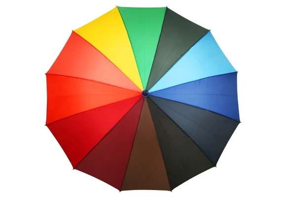 Ombrello colorato isolato su bianco — Foto Stock