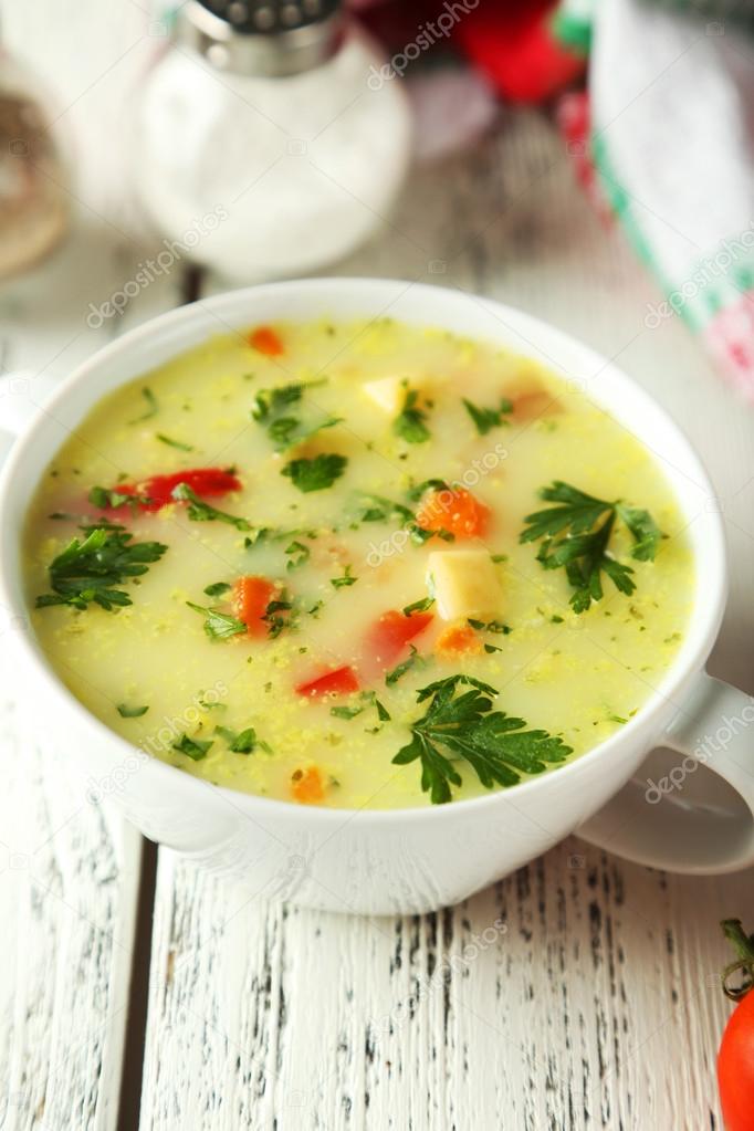 Bowl of tasty soup